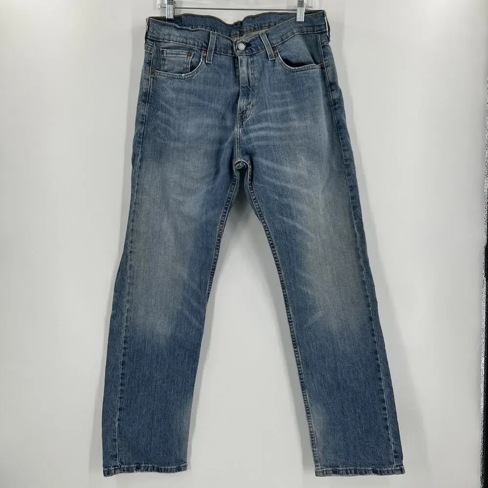 Vintage Y2K Levis 505 Jeans Mens Size 33x30 Made in Mexico Blue Denim FITS 34x29